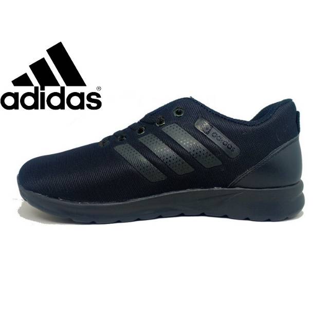  SEPATU  SEKOLAH  HITAM  POLOS ADIDAS  NEO UNTUK  PRIA WANITA 