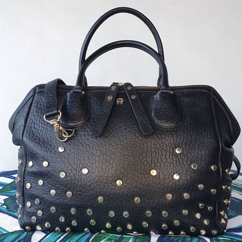 Tas Aigner Bag Stud Authentic Preloved