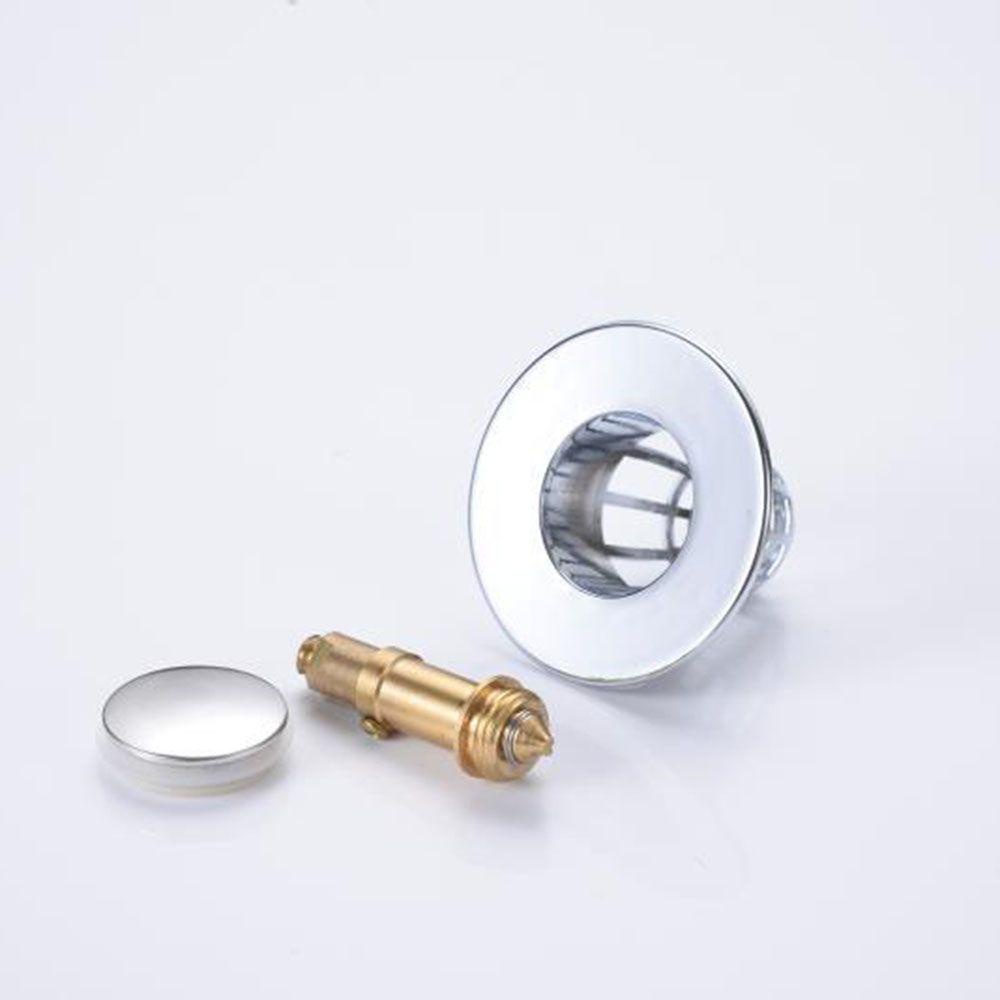 Solighter Wash Basin Bounce Drain Filter Aksesori Kamar Mandi Mudah Dipasang Steker Pembuangan Wastafel Universal