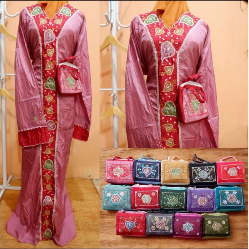 MUKENA ABAYA BORDIR KUTUBARU / MUKENA TRAVELLING / ABAYA ZAM - ZAM / ABAYA SHOLAT
