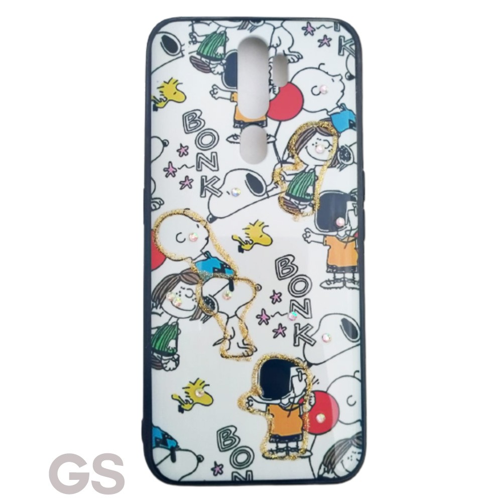 Case Fuze Glitter OPPO A9 2019 Casing Import Timbul Motif Cewek Karakter Bts Anime