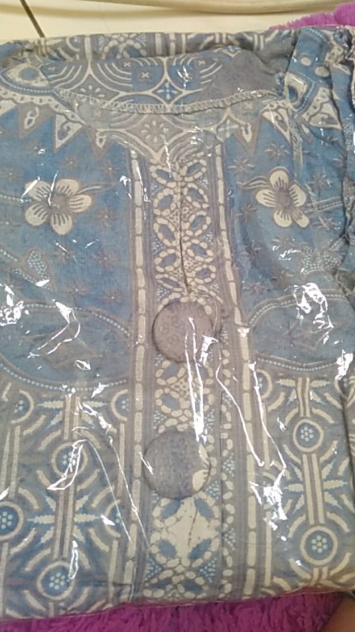 M-l-xl-xxl Batik Tunik Wanita Asj Sa Hrb026 Kenongo Pekalongan Sogan Tulis