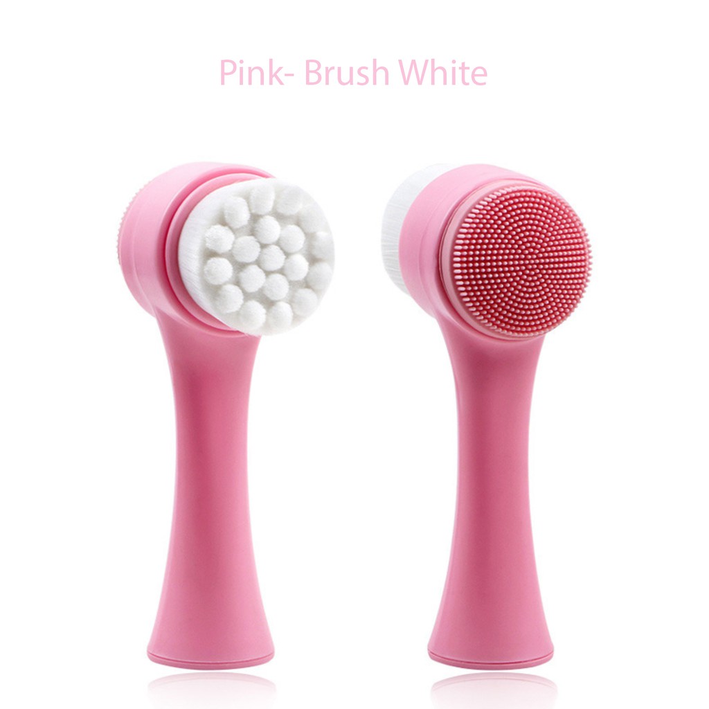 [ Clearance Sale! ] Silicone Brush Alat Cuci Muka Silikon Sikat Pijat 3D Multi fungsi Double Sides Facial Cleansing