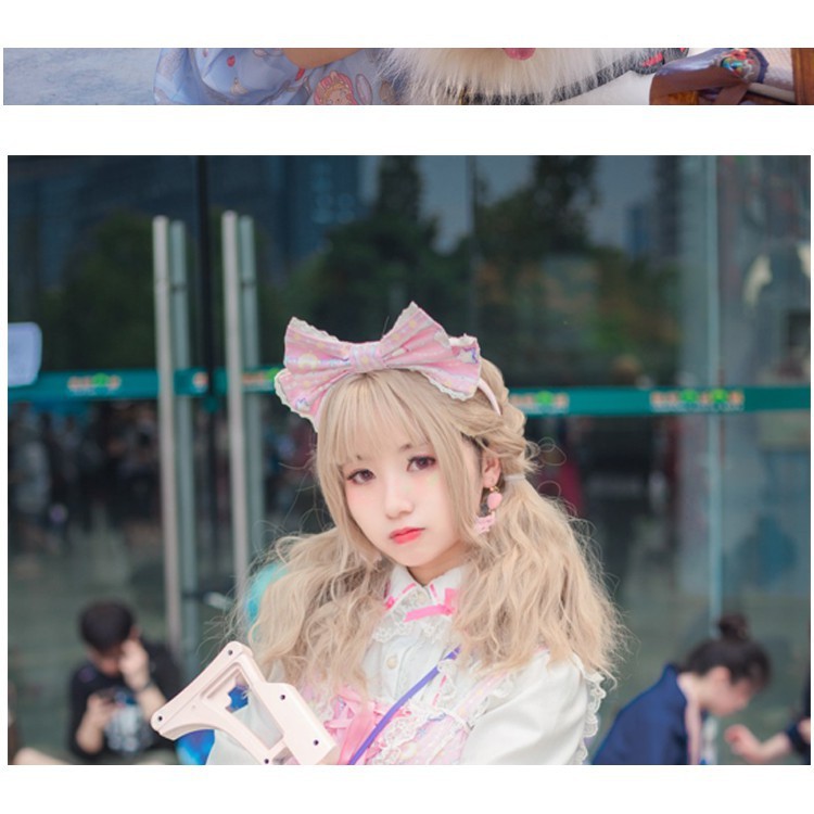 LOL-143 wig rambut palsu daily lolita korea kpop cosplay mermaid