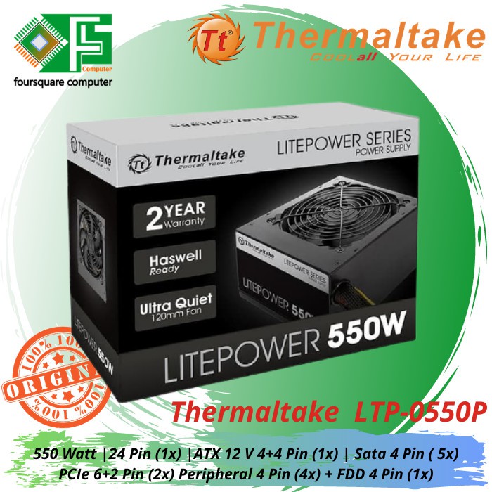 POWER SUPPLY Thermaltake Litepower 550 Watt | Power Supply 550 Watt | Power Supply Pc