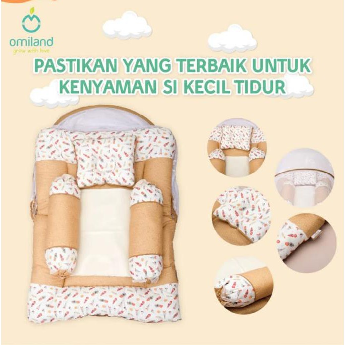 Omiland Kasur Lipat Bayi Dakron + Kelambu Feather Series - OBK 5611