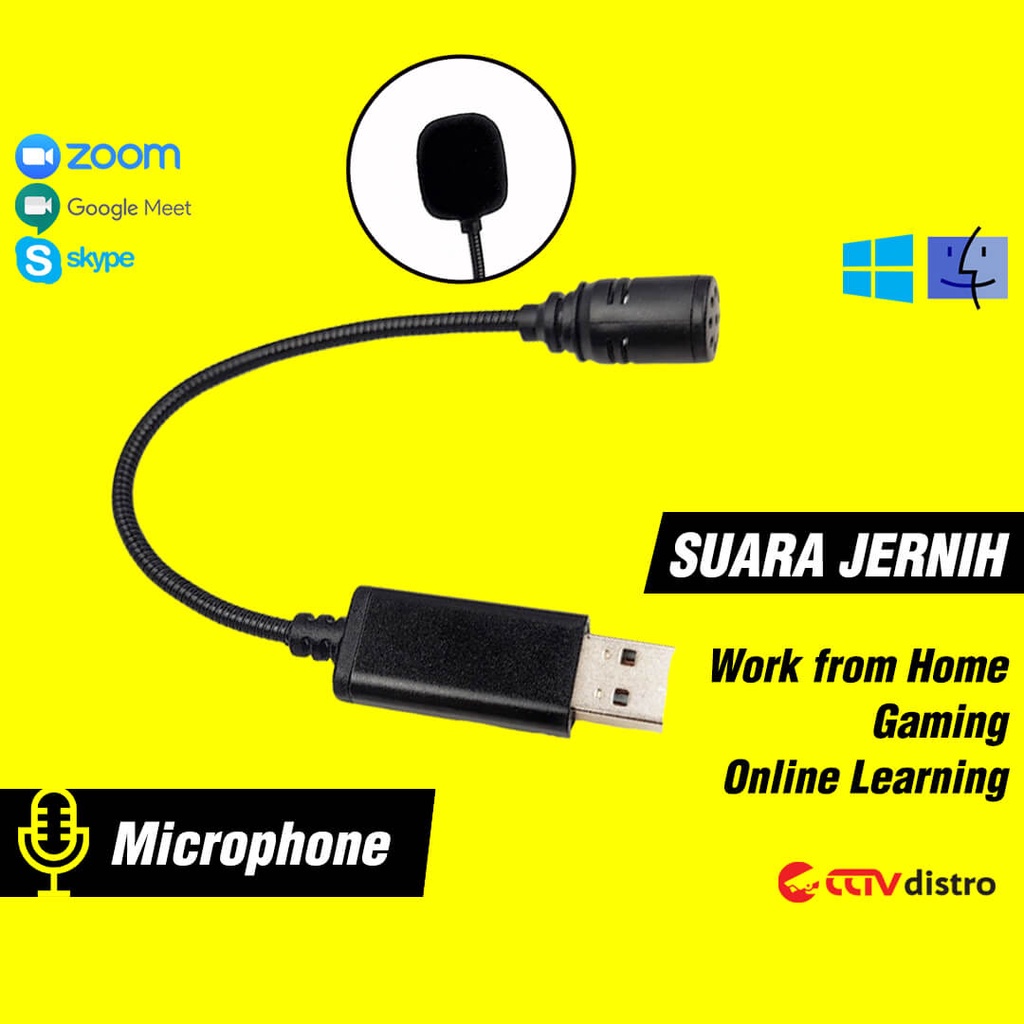 U02 Mic USB Desktop Mini Microphone Untuk PC Laptop Mikrofon Komputer Microfon Gooseneck Leher Angsa