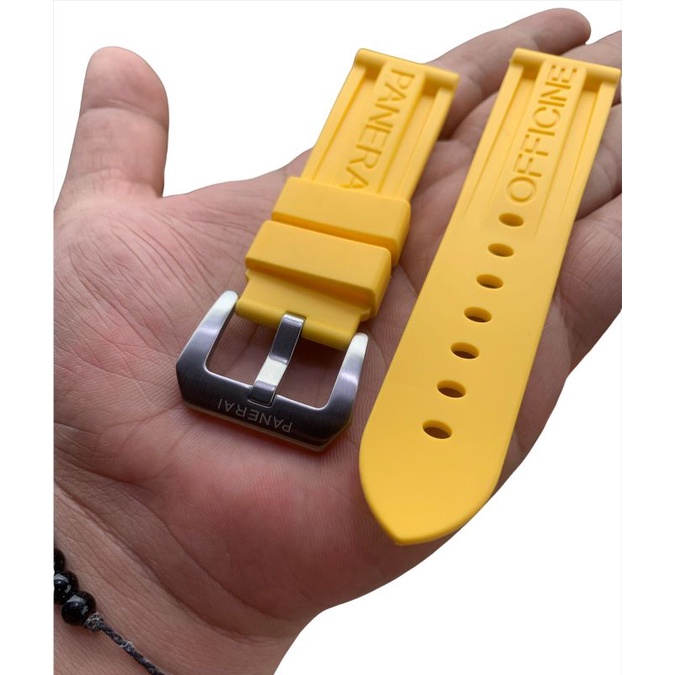 Strap Tali Jam Tangan Panerai Rubber kuning Lumited sangat