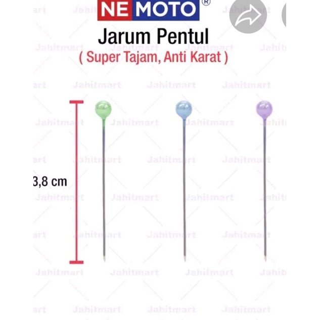 NE MOTO | NEMOTO Jarum Pentul Premium Quality Anti Karat (100% Stainless &amp; Original) / Mini / Sedang