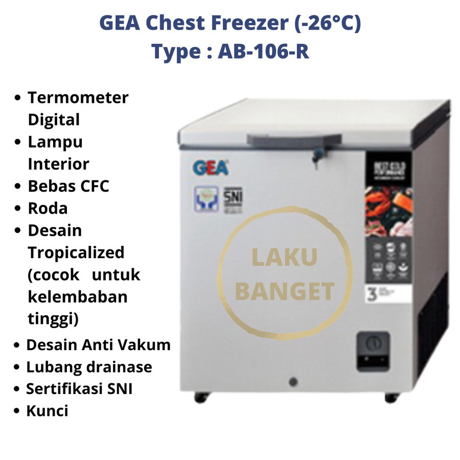 GEA Chest Freezer AB-106-R / Freezer Box GEA AB106R