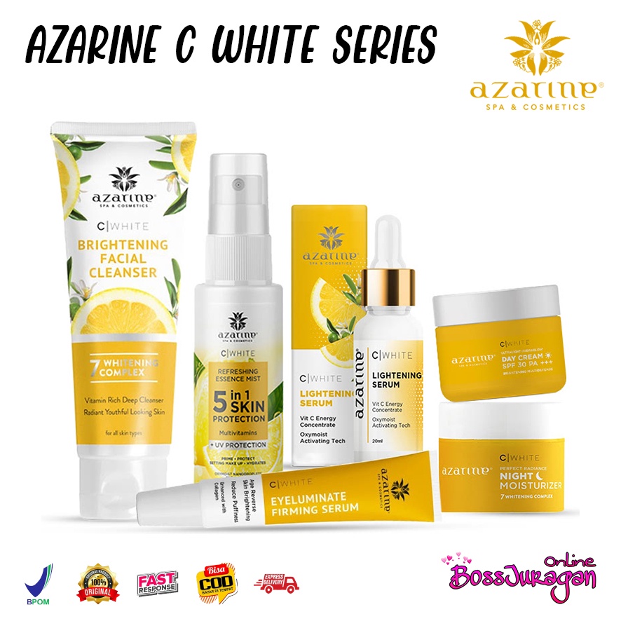 (BOSS) AZARINE C WHITE SERIES - Perawatan Wajah | Pembersih Wajah | Serum wajah | Day Night Cream