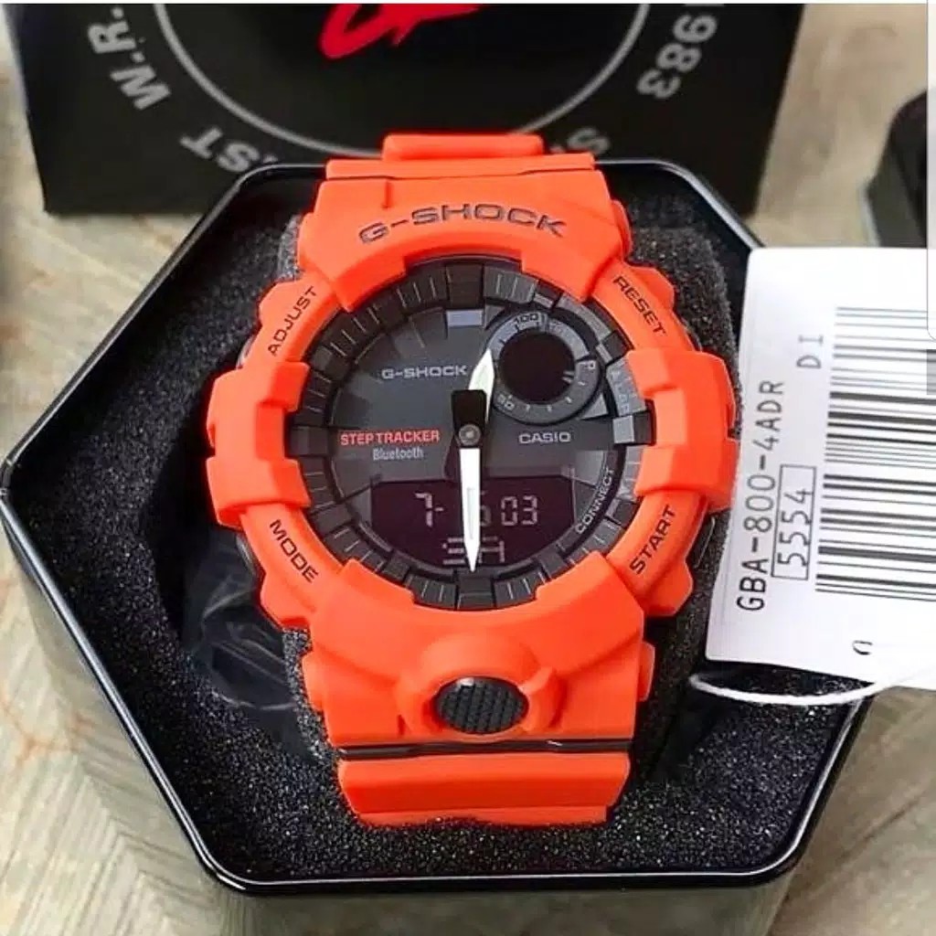 casio g- shock pria GBA-800 -4A original tali karet orange