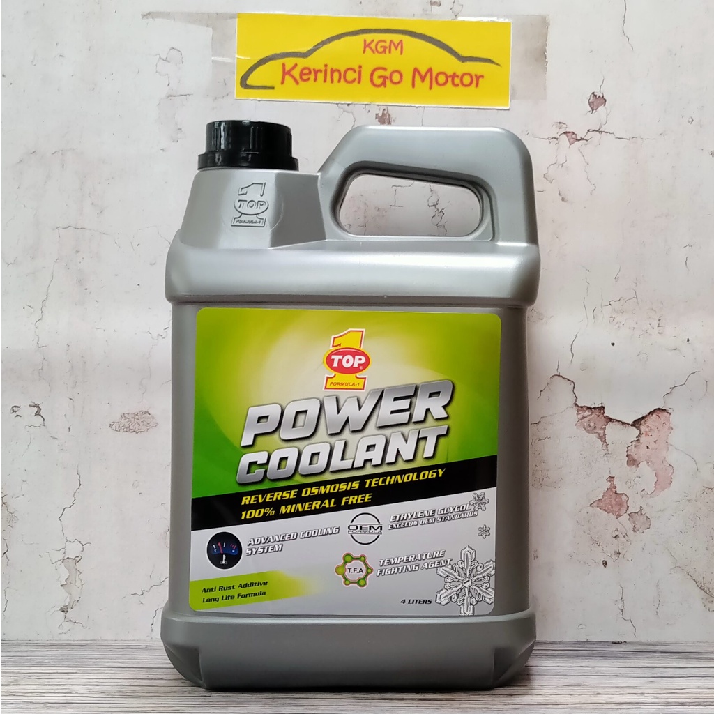 TOP 1 POWER COOLANT 4L - AIR RADIATOR COOLANT HIJAU TOP 1 4L