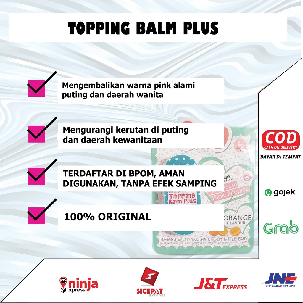 Cream Pemutih Lipatan Bokong Selangkangan Ketiak Pantat Topping Balm Plus Little Baby Original TPP2