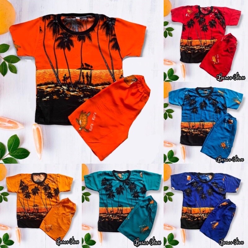 SETELAN ANAK PANTAI KAOS BALI 1-8thn