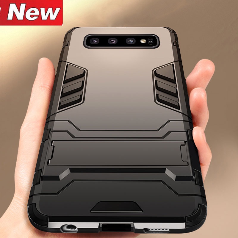 Casing Hard Case Armor PC + Silikon Anti Knock Untuk Samsung Galaxy S10E S10 Plus S10 Lite