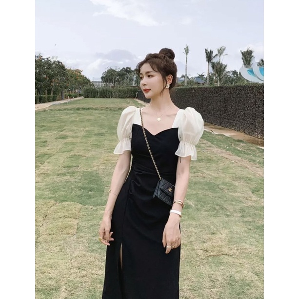 dress pantai wanita/gaun pesta/dress bunga korea/Gaun malam/dress korea wanita/dress brukat korean s