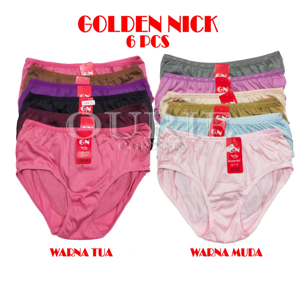 6 Pcs Celana Dalam Wanita GOLDEN NICK 937 - CD Cewek ORI_CORNER