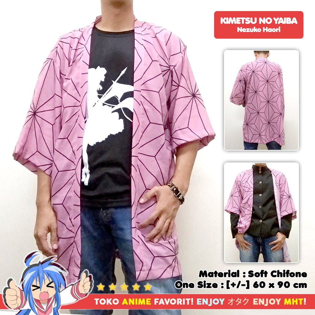 Haori Anime - Loose Kimono Kimetsu no Yaiba - Nezuko Kamado Style