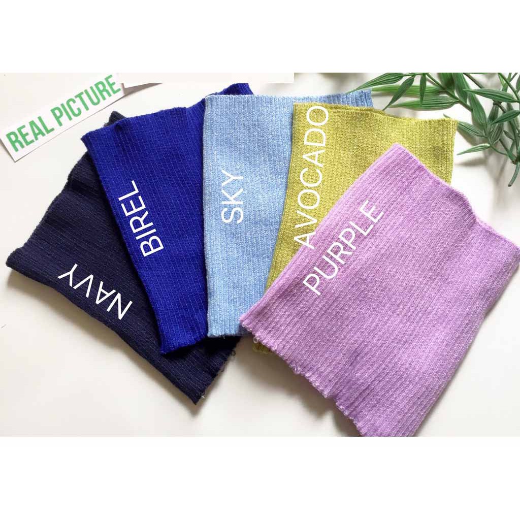 MJS 013 - Bandana Rajut Salur Polos Anti Pusing Ciput Inner Hijab