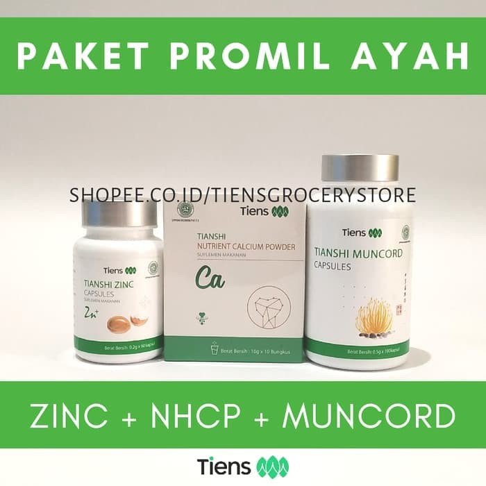 Paket Promil Ayah Tiens Muncord Zinc dan Susu Promil NHCP