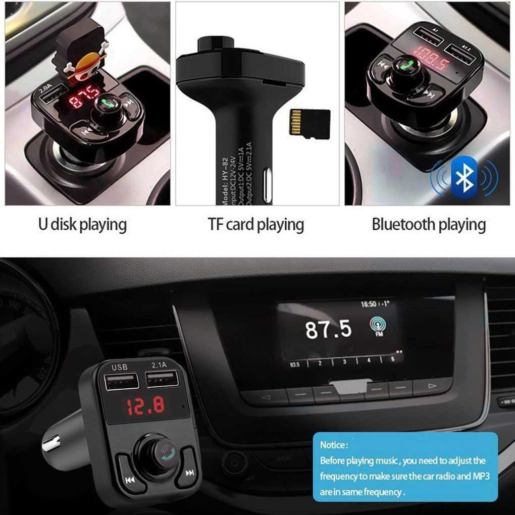 Jinserta Bluetooth Audio Receiver FM Transmitter USB Charger - E0293 Cas Motor Charger Motor Cas Mobil Charger Mobil ( Mughnii )