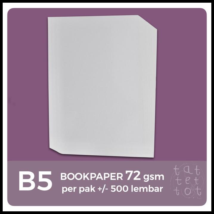 

Kertas Bookpaper | 72 Gr| B5 |1 Rim| Book Paper| Novel |Imperial