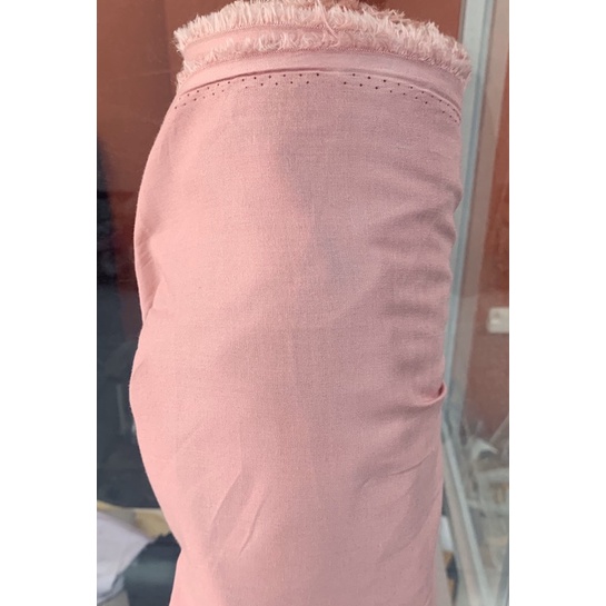 Kain RAYON katun uniqlo rayon polos kualitas bagus-DUSTY PINK MUDA