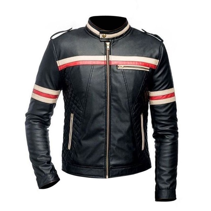 Jaket kulit motor jaket kulit biker jaket kulit domba asli