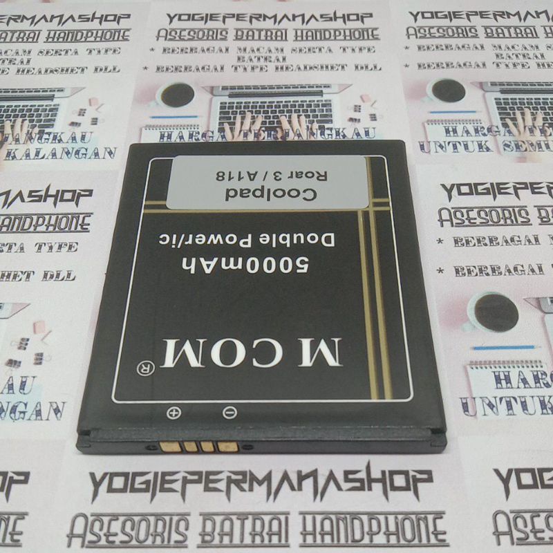 BATRE BATREI BATERAI BATTERY MCOM M COM COOLPAD ROAR 3 A118 A 118 CPLD370 CPLD 370 CPLD-370 DOUBLE P