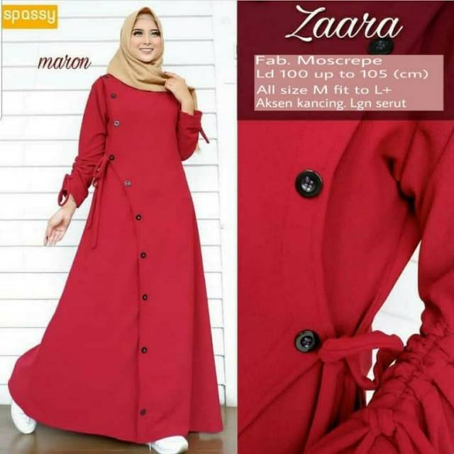 ZAARA MAXI DRESS GAMIS MUSLIM MOSCREPE
