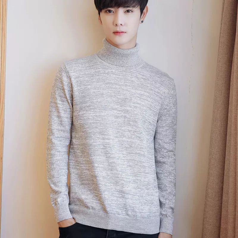 Sweater Hoodie Turtleneck Rajut Pria Sweater Twuis