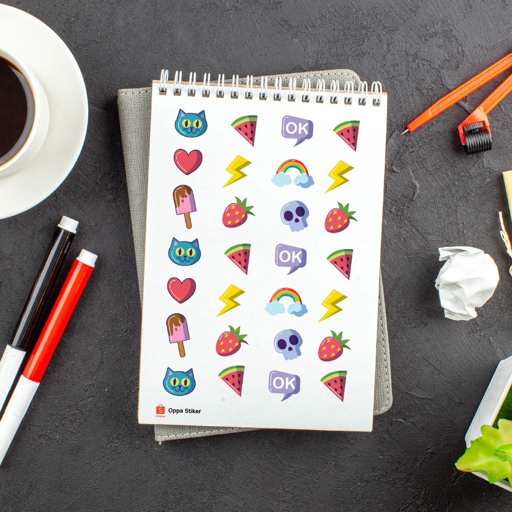 

Stiker binder Sticker karakter lucu Cuting stiker Stiker korea Stiker notebook