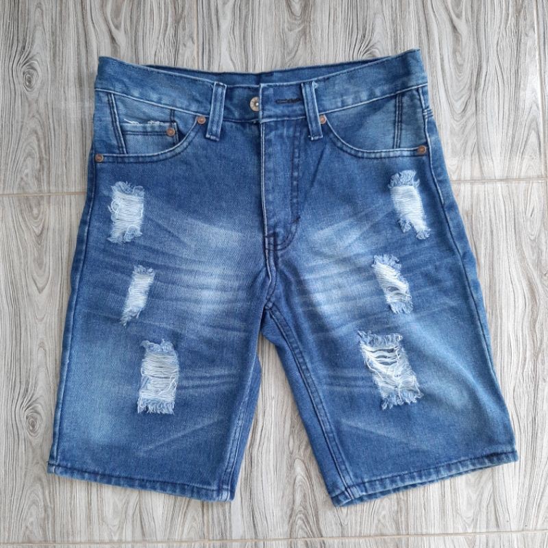 CELANA JEANS PENDEK PRIA JEANS PENDEK SOBEK PRIA CELANA PENDEK RIPPED JEANS