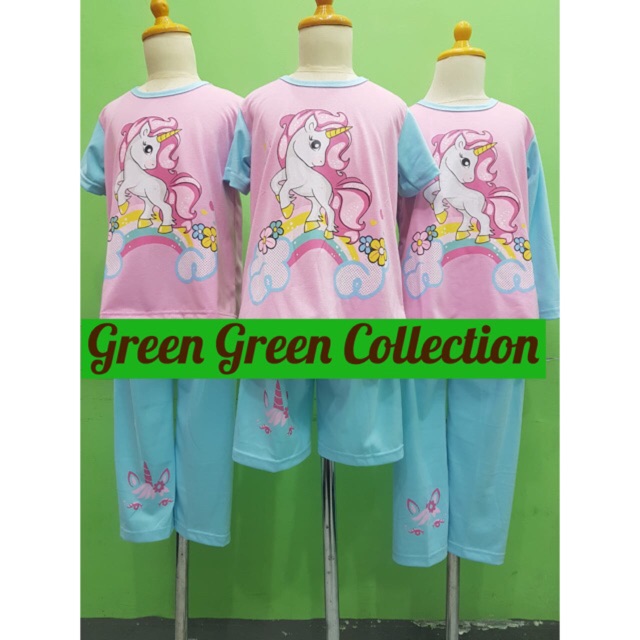 Piyama Kaos Anak Premium Unicorn