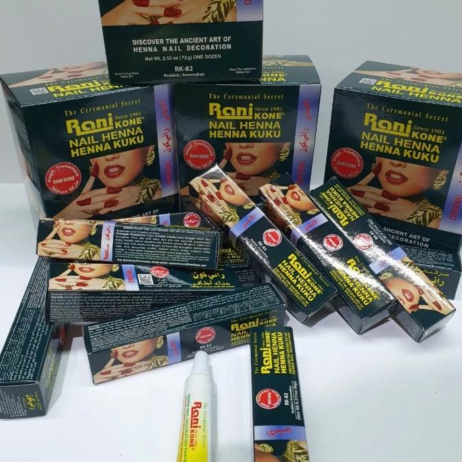 (12 pc) henna kuku RANI rk-82 saudi red reddish merah original BPOM