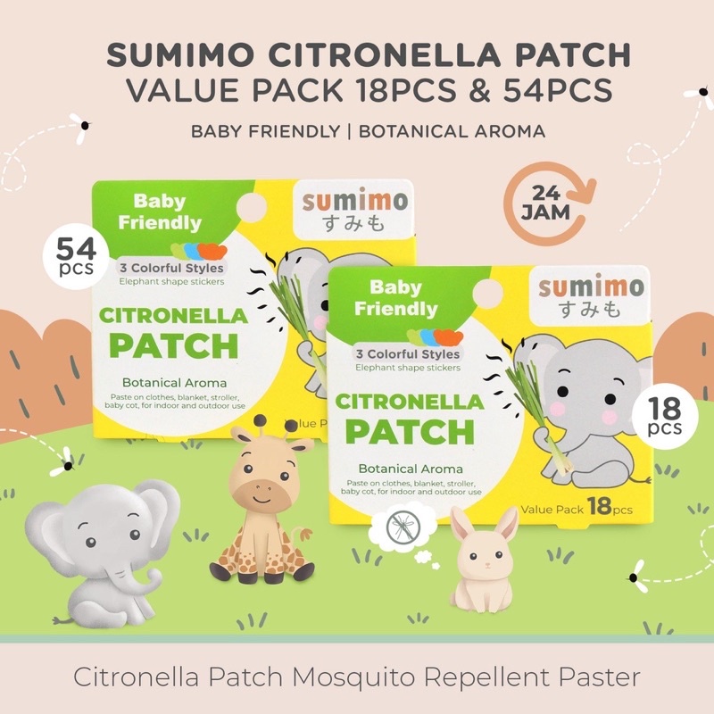 Sumimo CITRONELLA PATCH / Sticker Pengusir Nyamuk / Stiker Nyamuk