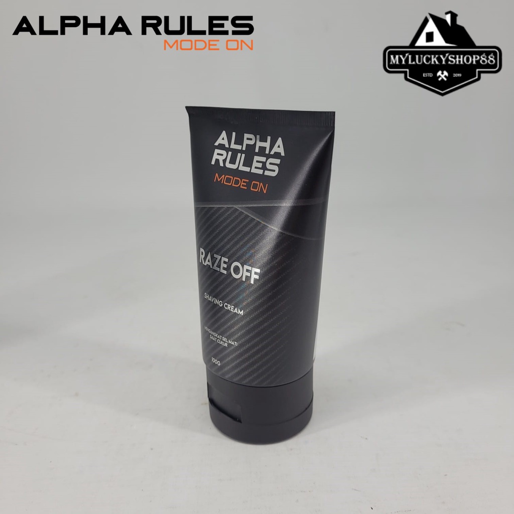 Alpha Rules Mode On Raze Off Shaving Cream 100 Gram Krim Cukur 100g