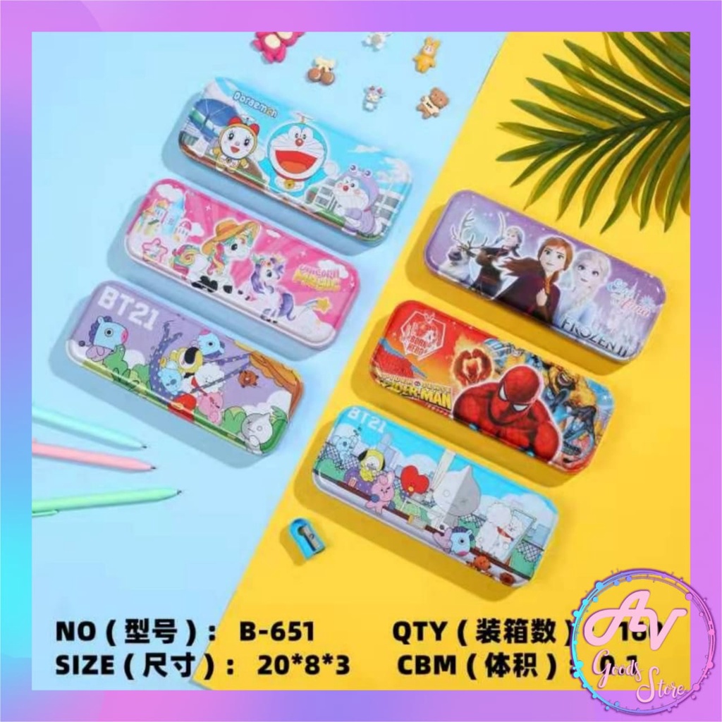 

Kotak Pensil / Tempat Pensil / Kotak Pensil Kaleng Karakter Fancy B-651
