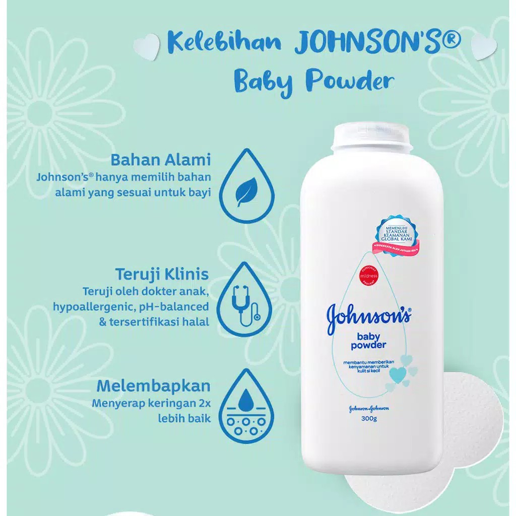 JOHNSONS BABY POWDER 300Gr [BPOM]