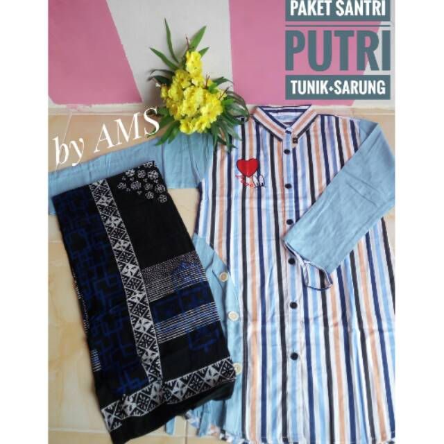 SET ATASAN TUNIK DAN SARUNG WANITA