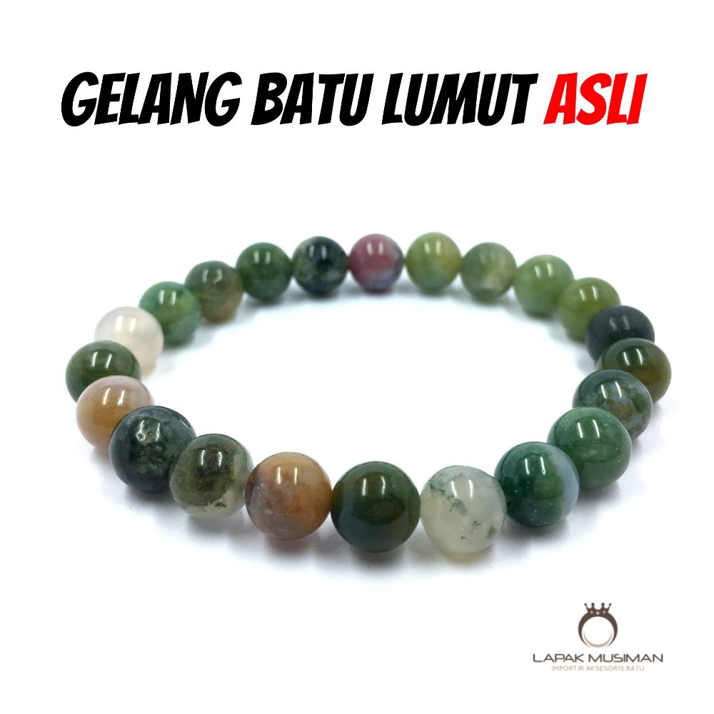 [Bayar di Tempat] GELANG BATU LUMUT SULIKI ASLI NATURAL