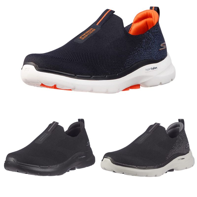 [ NEW !! ] Skechers Pria /  Gowalk 6-Stretch Fit Slip-on Hyper Pillar / Sepatu Olaharaga Pria /  Skechers Gowalk / Skechers Hyper Pillar / Sepatu Cowok / Sepatu Lari Pria