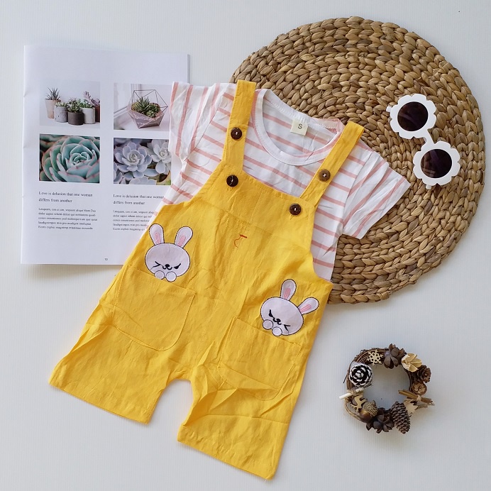 HappyOliver ANSOP TWINSIE BUNNY 24 EBV Baju Anak Laki Laki Perempuan Import Model Jumpsuit Overal