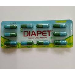 DIAPET KAPSUL PER STRIP ISI 10 KAPSUL KAPSUL HERBAL ANTIDIARE