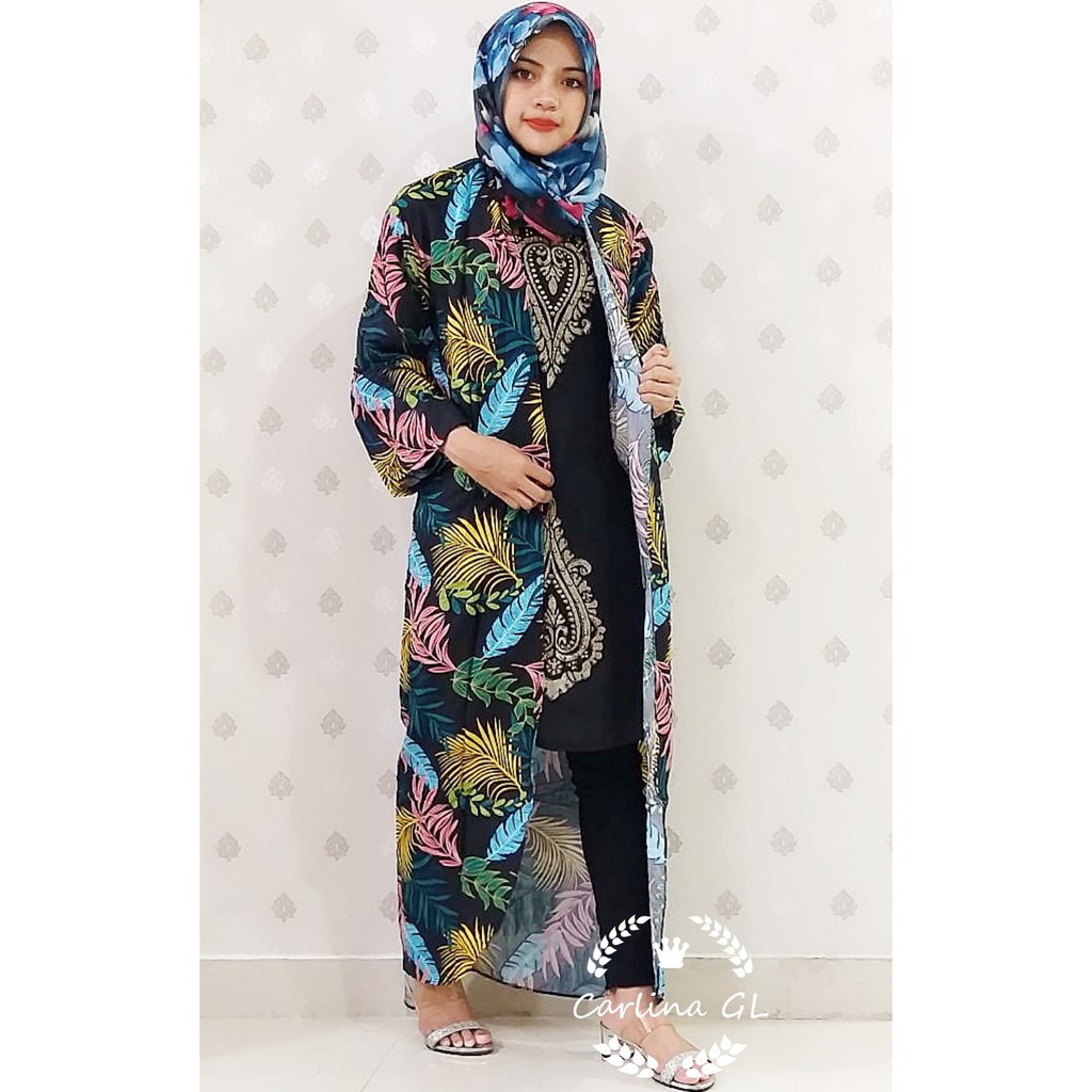 TROPICAL BALI LONG KIMONO CARDIGAN #GL