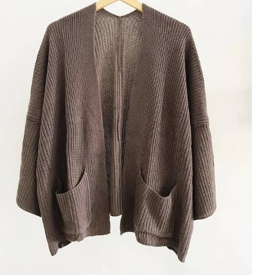 ♩ Cardigan oversize, cardigan jumbo,kardigan,atasan wanita, jaket rajut ♬