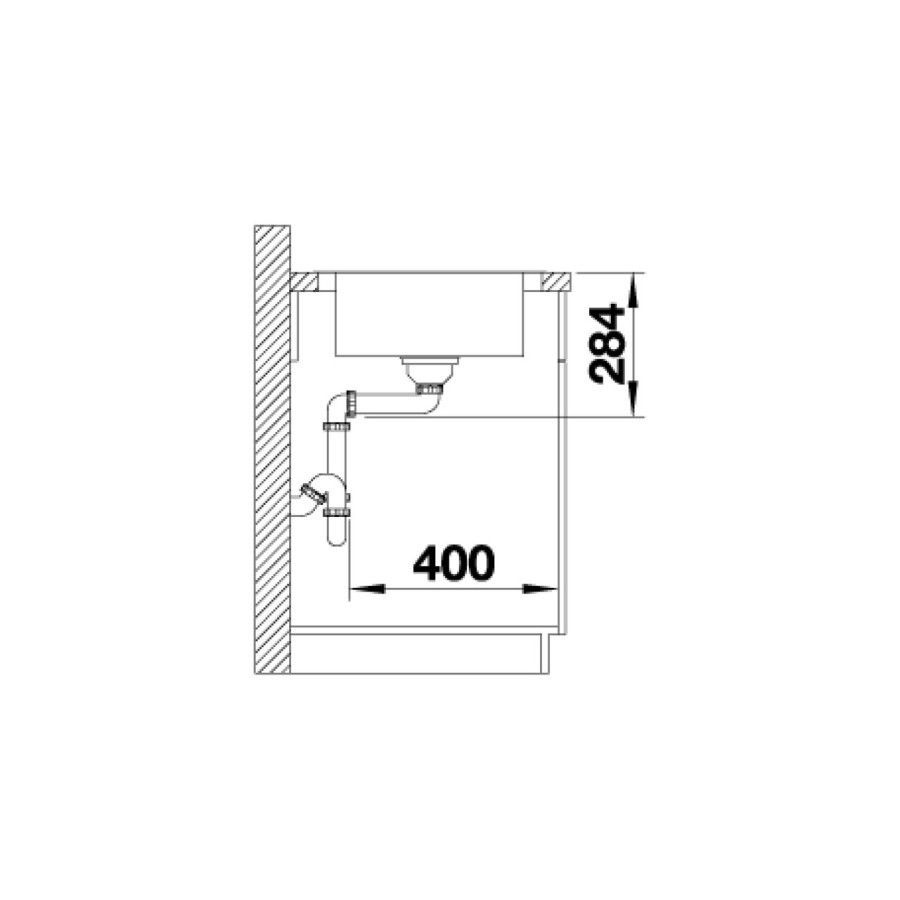 BLANCO KITCHEN SINK BAK CUCI PIRING STAINLESS STEEL BLANCO DINAS 45S