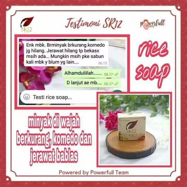 SABUN BERAS HERBAL SR12 RICE HERBAL SOAP Sabun Jerawat Sabun Wajah Berjerawat Berminyak Sensitif