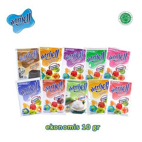 

Nutrijell / Jelly Powder Nutrijel kemasan ekonomis varian rasa buah / Agar-agar Instan 10g